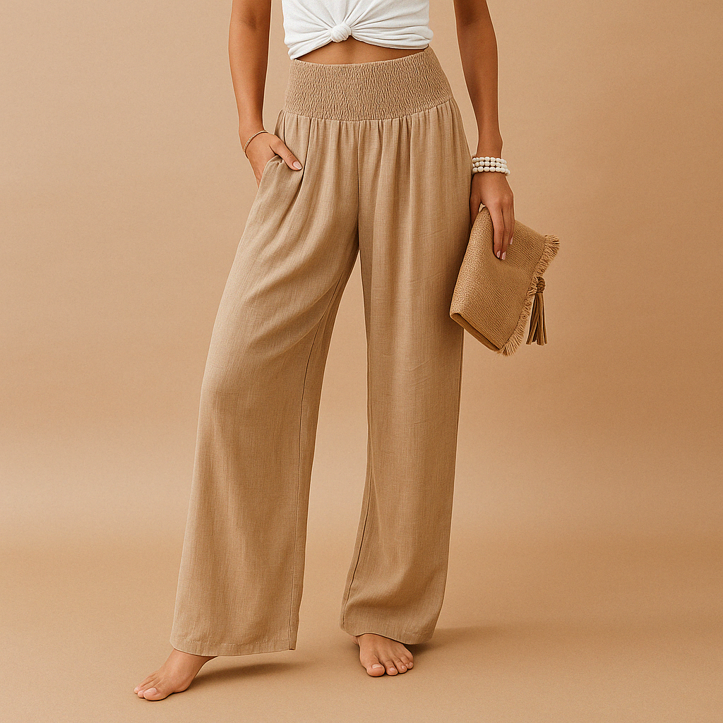 Comfortable Women's Straight Leg Summer Pants - VibreMode