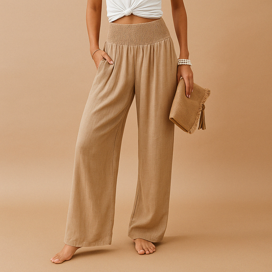 Comfortable Women's Straight Leg Summer Pants - VibreMode