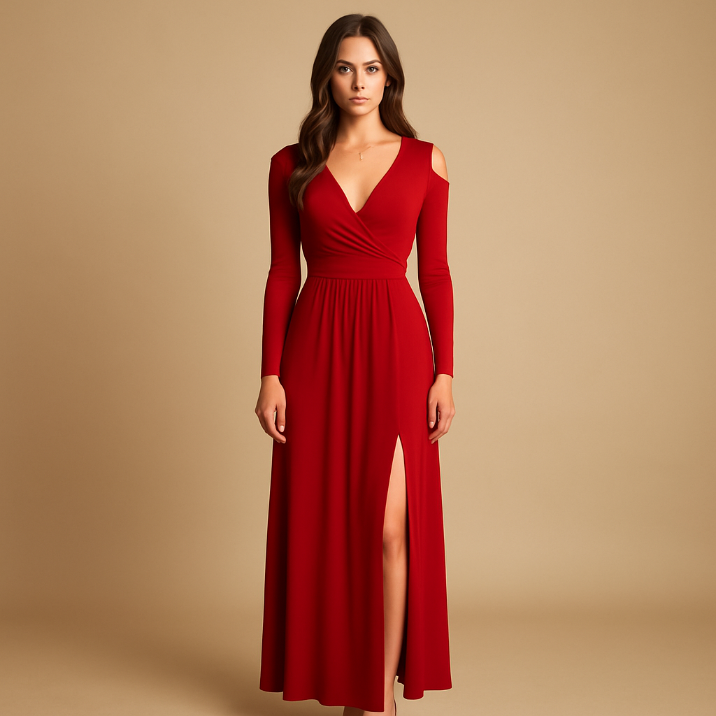 Women’s elegant evening dress with flattering silhouette and soft comfortable fabric, perfect for dinners, parties, and stylish evening occasions.