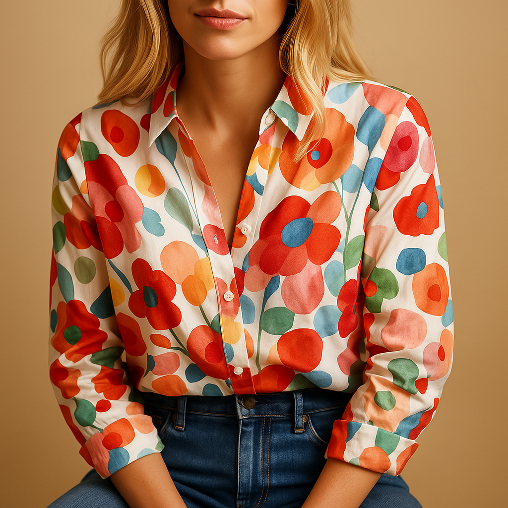 Women's Floral Spring Blouse - VibreMode