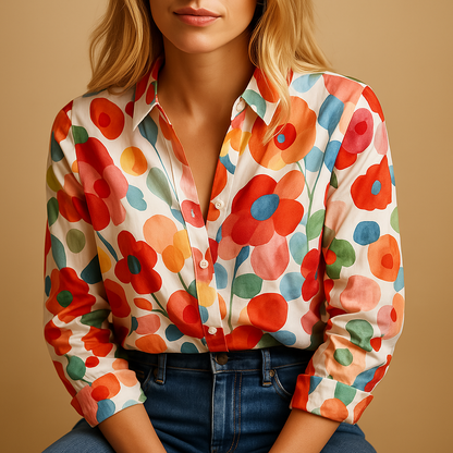 Women's Floral Spring Blouse - VibreMode