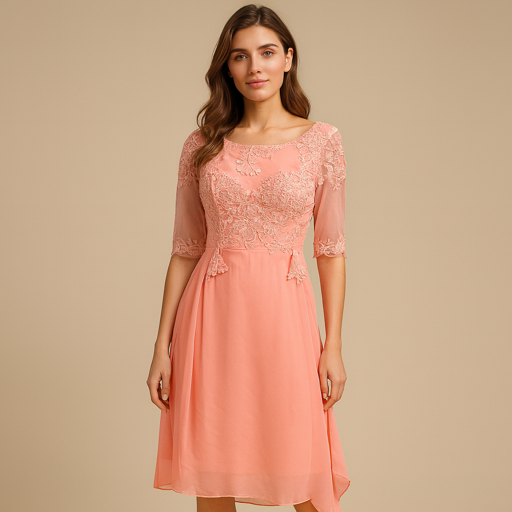 Beautiful Lace Evening Gown for Women - VibreMode