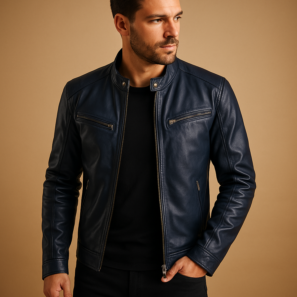 Men’s elegant lightweight jacket with a refined finish, suitable for casual outfits, formal occasions, and mid-season wear.