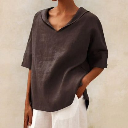 Women's Linen Shirt Lightweight Natural