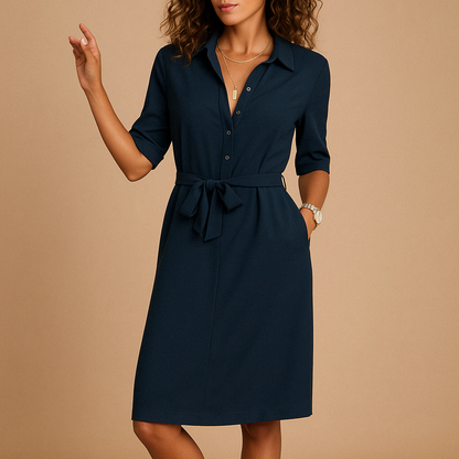 Women’s elegant modern dress with flattering fit and timeless design, perfect for work outfits, casual wear, and stylish evening occasions.