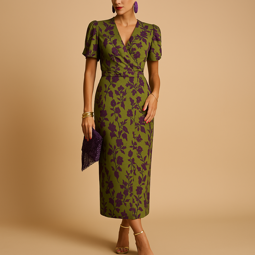 Beautiful Bell Sleeve Dress for Ladies - VibreMode