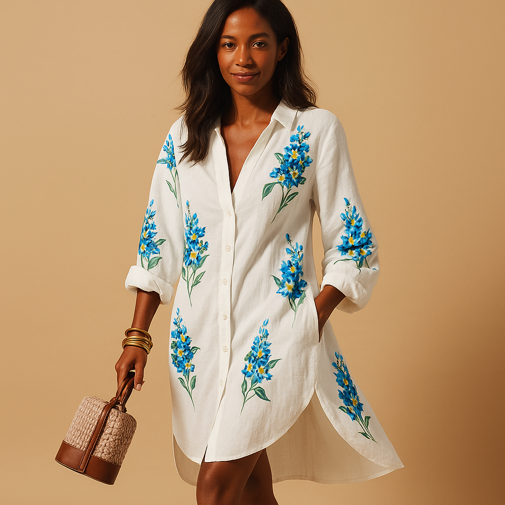 Elegant summer dress for women with soft breathable fabric and flattering silhouette, perfect for casual outings and festive summer occasions.