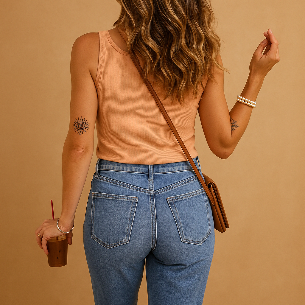 Women’s elegant summer tank top with a u-neck and slim fit, ideal for warm days, casual outfits, beach trips, and city wear.