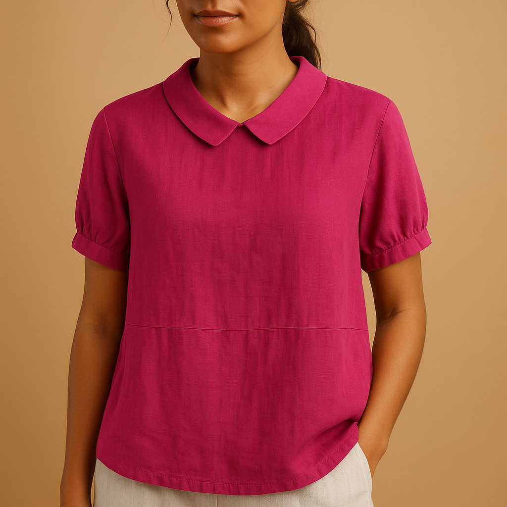 Elegant tailored blouse for women with a classic design, suitable for office outfits, formal occasions, and smart casual wear.