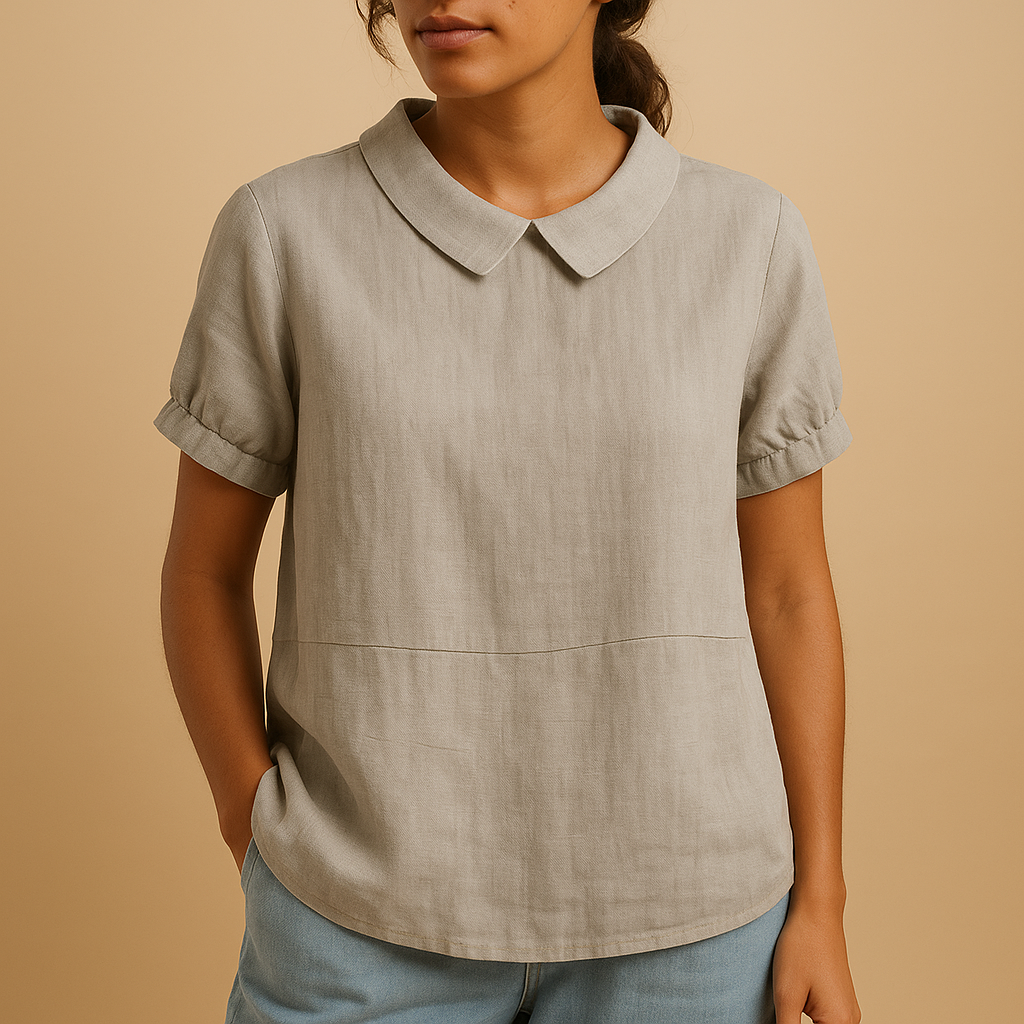 Elegant tailored blouse for women with a classic design, suitable for office outfits, formal occasions, and smart casual wear.
