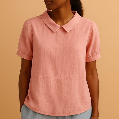 Elegant tailored blouse for women with a classic design, suitable for office outfits, formal occasions, and smart casual wear.