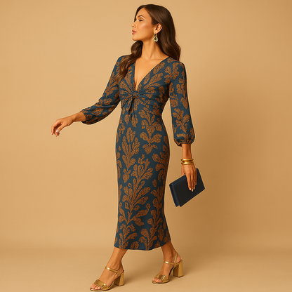 Women's Elegant Timeless Dress Flattering Silhouette - VibreMode