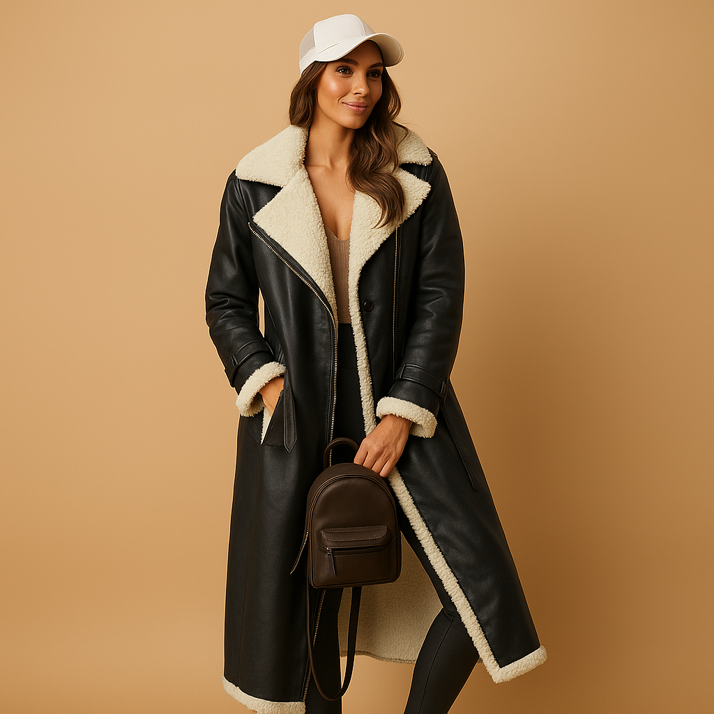 Warm Ladies Wool Winter Parka Coat - VibreMode