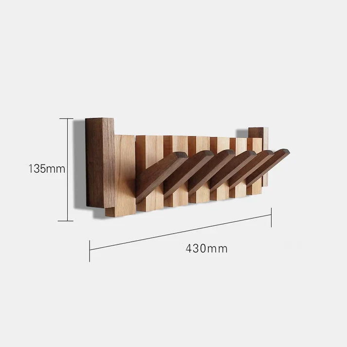 Wooden Wall Coat Rack Musical Design