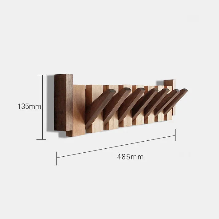 Wooden Wall Coat Rack Musical Design