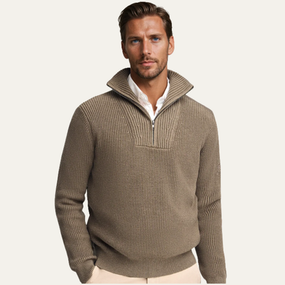 Ellington Men's Cable Knit Sweater Textured Half Zip