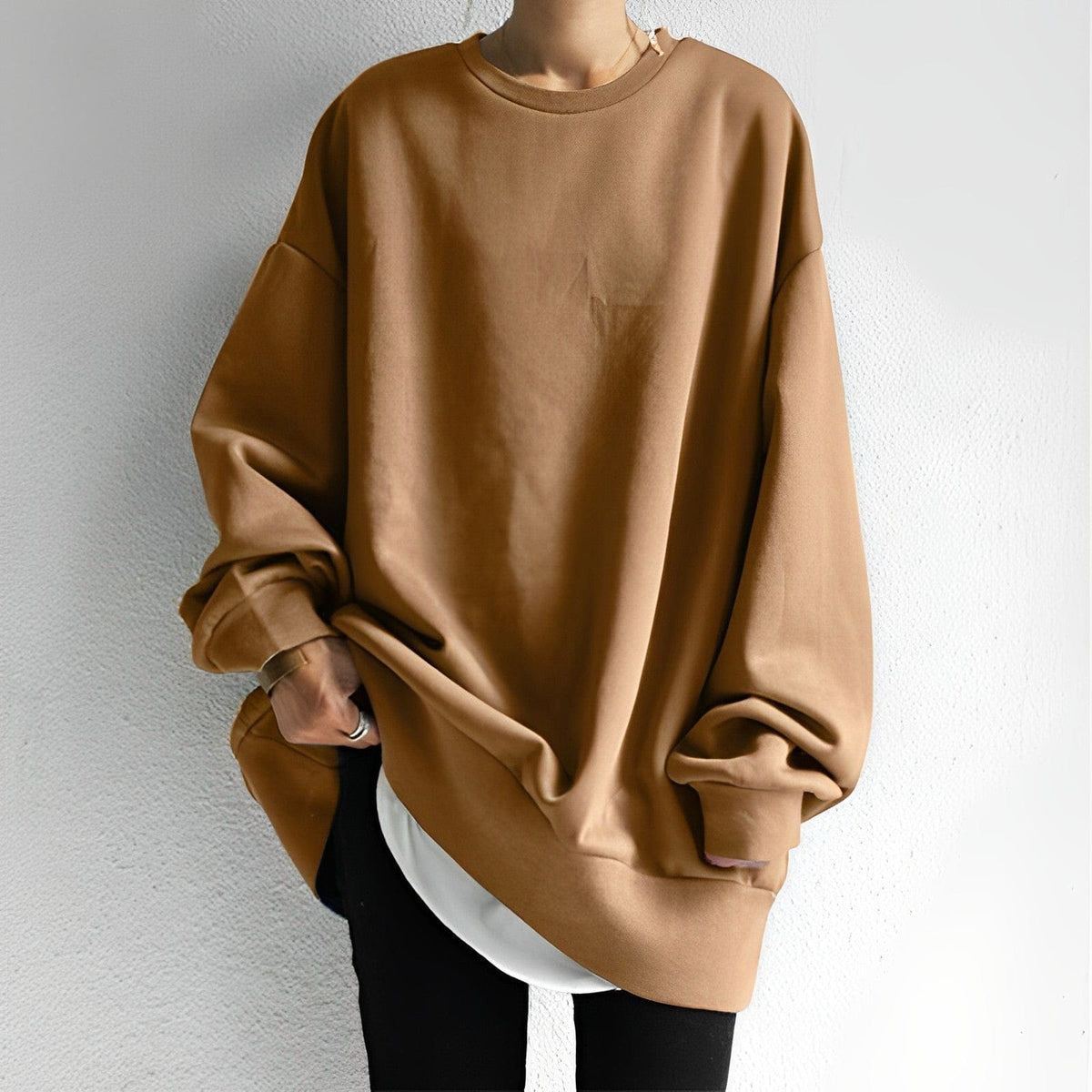 Women's Oversized Pullover Sweatshirt Soft Casual Wear