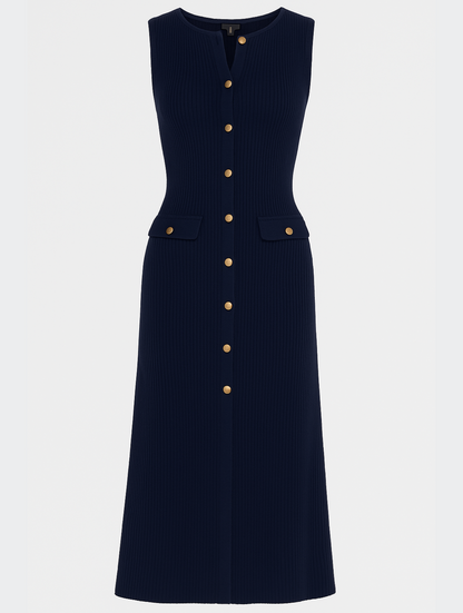 Image of Ellen | Women's Button Front Midi Dress