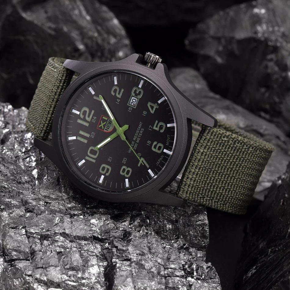 Military Style Watch Illuminated Dial