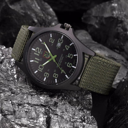 Military Style Watch Illuminated Dial