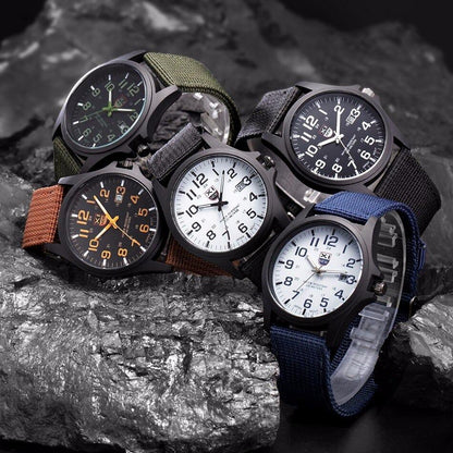 Military Style Watch Illuminated Dial