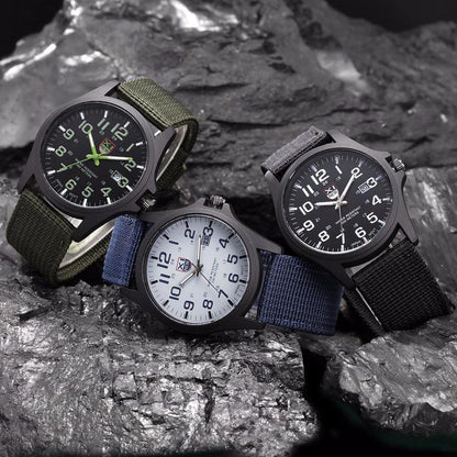 Military Style Watch Illuminated Dial - VibreMode