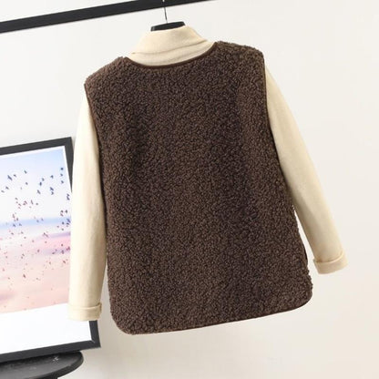 Image of Elsie | Women's Button Front Fleece Vest