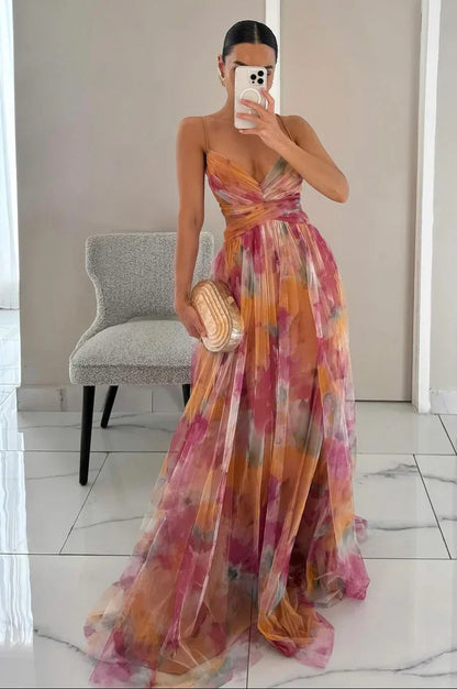Women's Maxi Dress Textured Layered - VibreMode