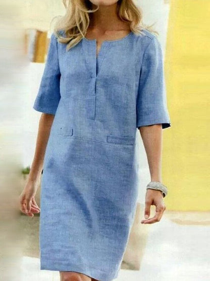 Women's Elbow Sleeve Midi Dress - VibreMode
