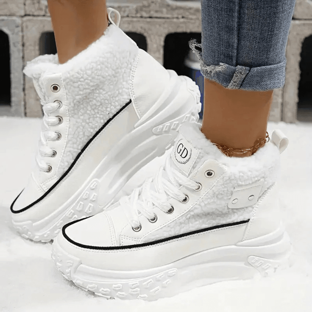 Women's Platform Boots Lace-Up