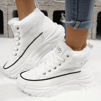 Women's Platform Boots Lace-Up