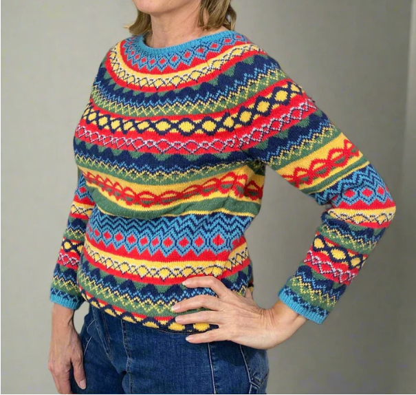 Women's Crew Neck Pullover Sweater - VibreMode