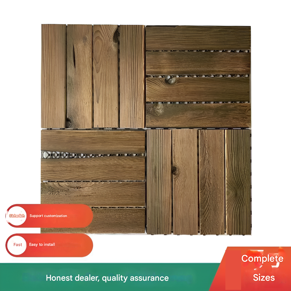 Wood Interlocking Tiles Indoor Outdoor