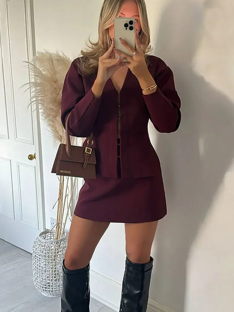 Women's Skirt Jacket Set - VibreMode