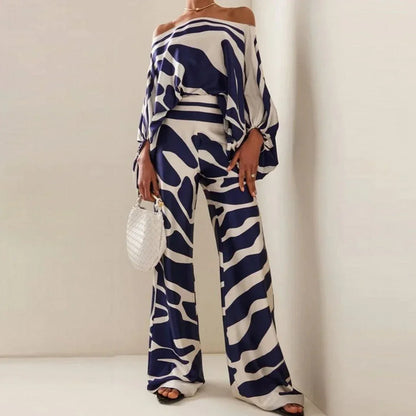 Women's Off-The-Shoulder Jumpsuit Straight Leg Pants