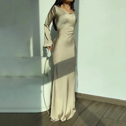 Luxurious Soft Satin Kaftan Dress