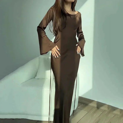 Luxurious Soft Satin Kaftan Dress