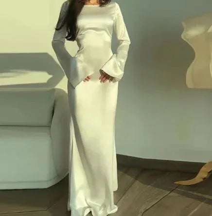 Luxurious Soft Satin Kaftan Dress
