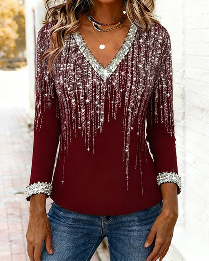 Image of Erin | Women's Long Sleeve Printed Top