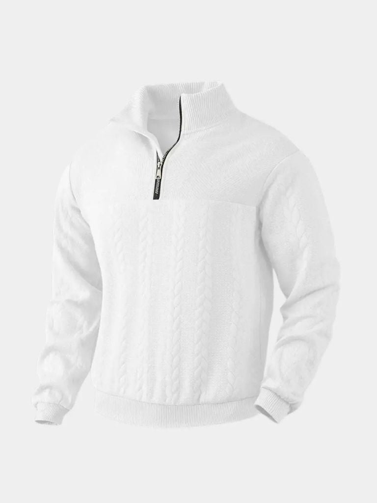 Soft Knit Quarter Zip Pullover Sweater