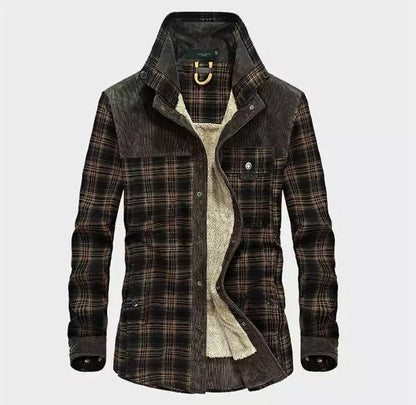 Ethan Men's Plaid Flannel Shirt Jacket - VibreMode