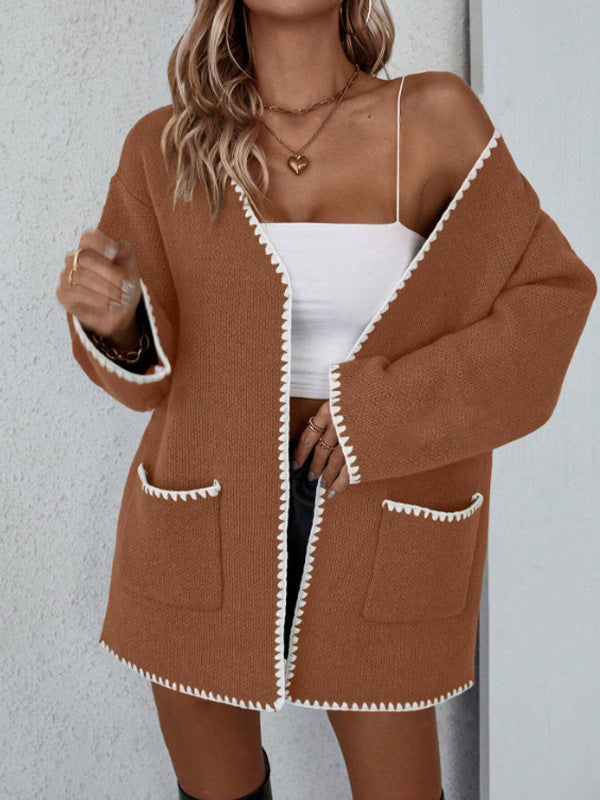 Image of Eva | Women's Open Front Relaxed Fit Cardigan