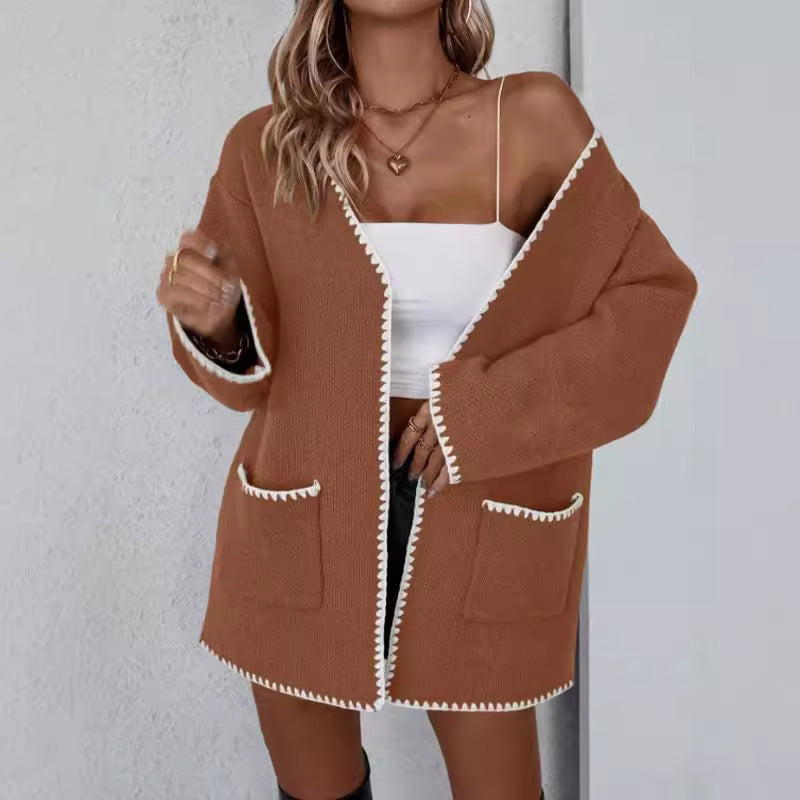 Image of Eva | Women's Open Front Relaxed Fit Cardigan