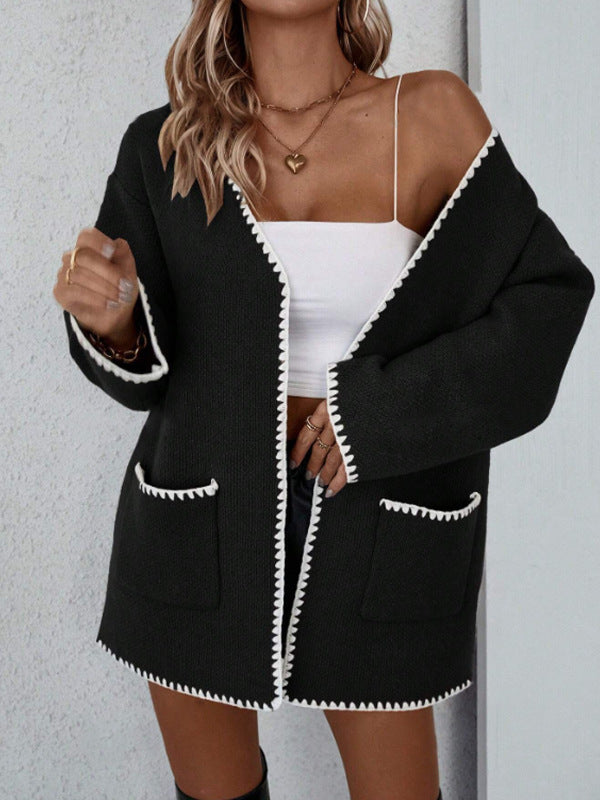 Image of Eva | Women's Open Front Relaxed Fit Cardigan