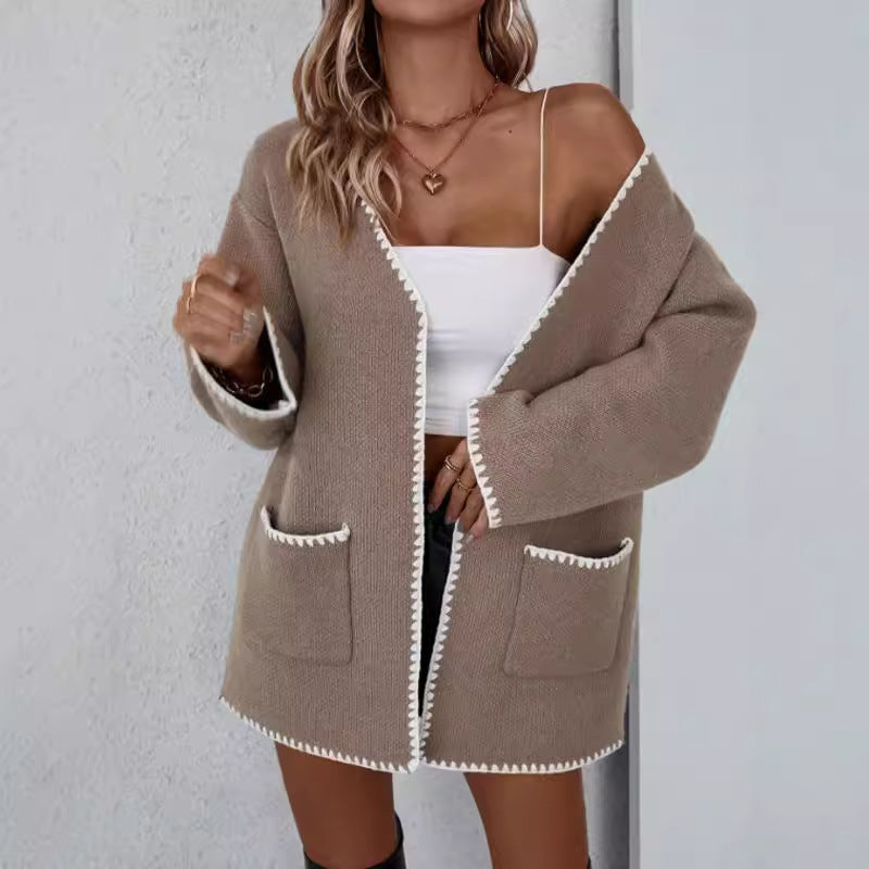 Women's Relaxed Fit Open Front Cardigan - VibreMode