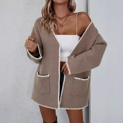 Women's Relaxed Fit Open Front Cardigan - VibreMode