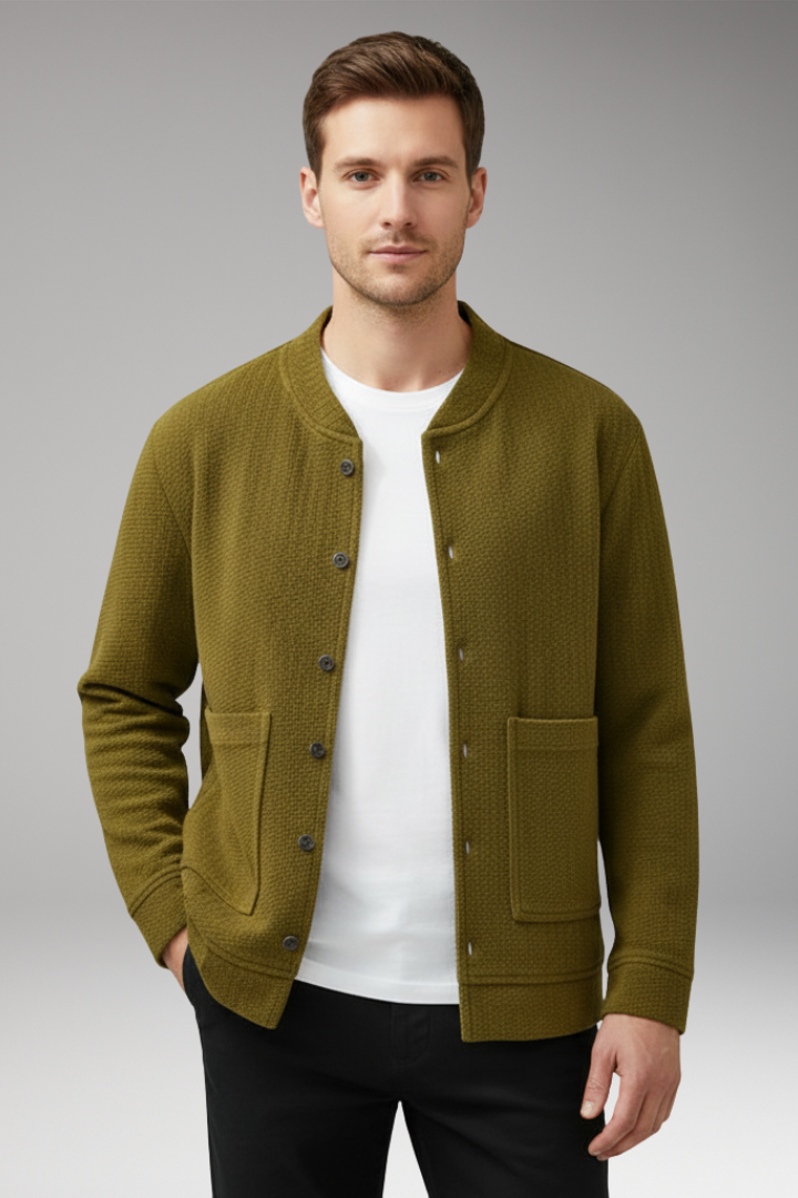 Men's Corduroy Button Jacket With Pockets