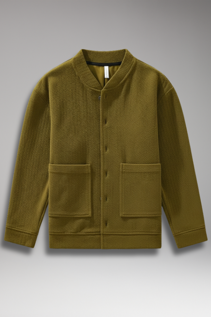 Men's Corduroy Button Jacket With Pockets - VibreMode