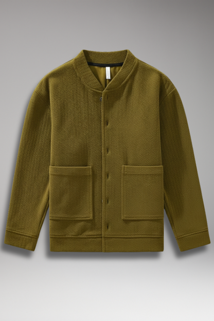 Men's Corduroy Button Jacket With Pockets - VibreMode