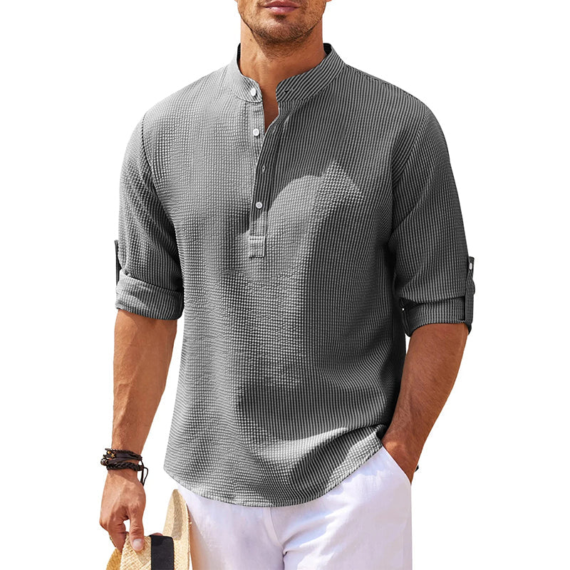 Image of Ezekiel | Men's Roll-Up Sleeve Henley Shirt
